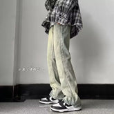 Men Jeans Spring and Autumn Retro Straight-Leg Pants Casual Trousers
